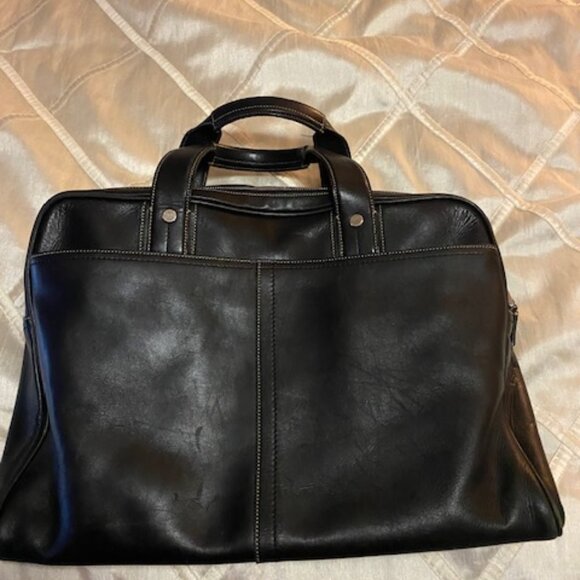 VINTAGE COACH UNISEX BLACK LEATHER BRIEFCASE. EUC! No B06S-5A05 - Picture 1 of 5